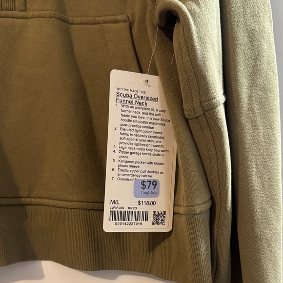 lululemon athletica Olive Green Sweatshirt - Picture 2 of 3